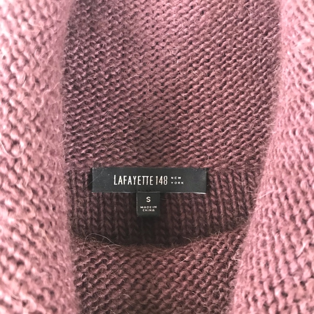 Lafayette 148 Cowl Neck Diamond Cable Knit Sweater - Picture 5 of 8